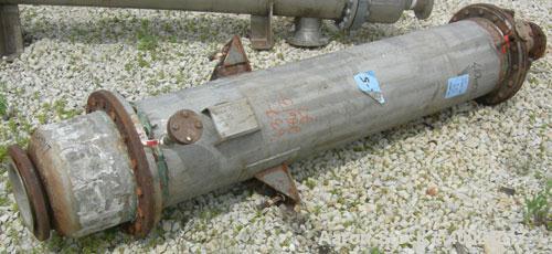 Used: Doyle and Roth 4 pass shell and tube heat exchanger, 236 square feet, vertical.Type BEM15-80. 316L stainless steel shell rated 150 psi at 350 deg.f.,(180) 3/4" diameter x 6'8" long 316L stainle...