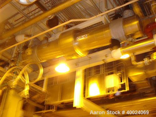 Used Atlas Single Pass Shell And Tube Heat Exchanger, 399 square feet, horizontal. Type BEM18-120. Carbon steel shell rated 100 psi at 300 deg.f., carbon steel baffles, and expansion ring. (208) 3/4"...
