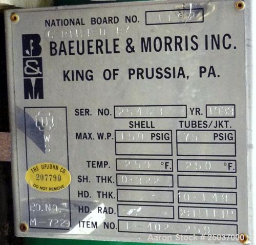 Used Baeuerle & Morris Shell & Tube Heat Exchanger