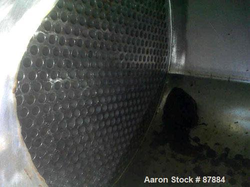 USED: Baeuerle and Morris single pass shell and tube heat exchanger, approximately 1000 square feet, horizontal. Carbon steel shell rated 75 psi at 150 deg F. (638) 3/4" diameter x 8' long 304 stainl...