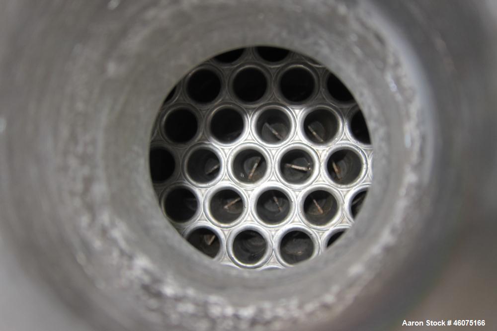 Used Chemineer Shell & Tube Heat Exchanger Static Mixer, Approximate 50 Square Feet, Horizontal. Stainless steel shell rated 150 psi at 100 degrees F, stainless steel tubes rated 300 psi 100 degrees ...