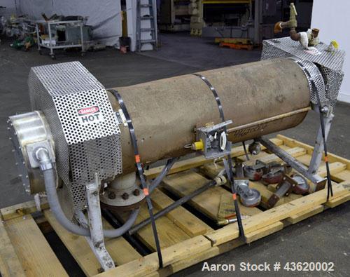 Used Chromalox Circulation Heater, Model GCH-45903VXX. 90 Kw, 3/460 volt. Designed for steam, gas, and air heating. Heating element model 52079-004. Includes a control panel. Mounted on a carbon stee...