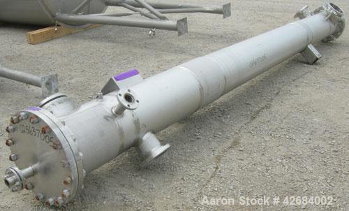 Used Dedert Shell & Tube Heat Flash Condenser, approximately 357 square feet, vertical. 316L Stainless steel shell rated 100/-15 psi at 250 deg F, (97) 1'' diameter x 15' long 316L stainless steel tu...