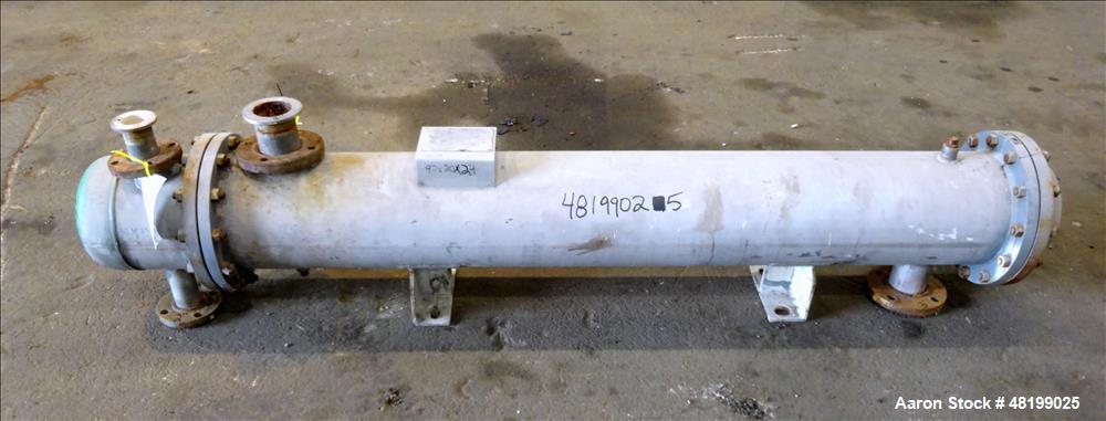 Used Doyle & Roth Shell & Tube Heat Exchanger, 100 Square Feet, Horizontal.