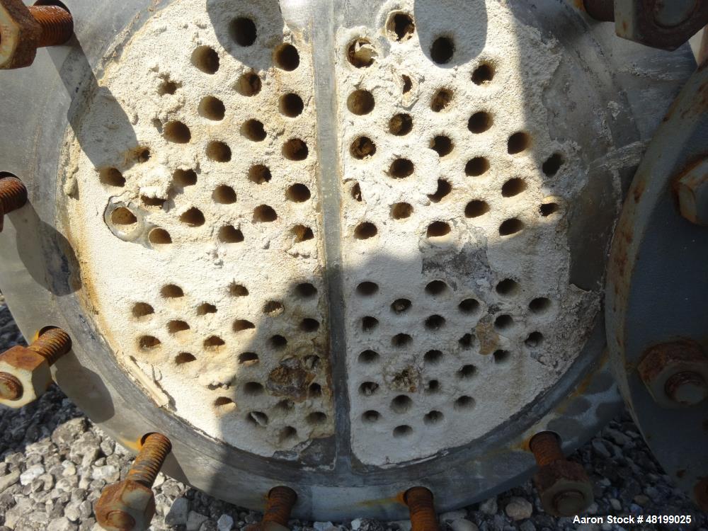 Used Doyle & Roth Shell & Tube Heat Exchanger, 100 Square Feet, Horizontal.