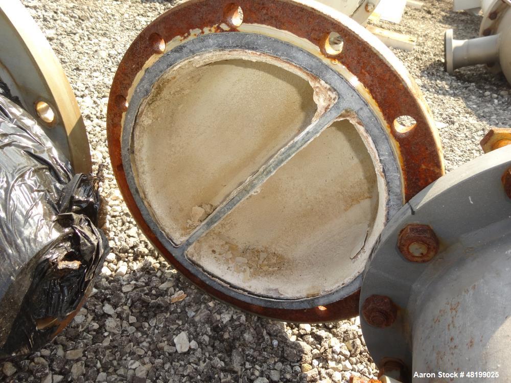 Used Doyle & Roth Shell & Tube Heat Exchanger, 100 Square Feet, Horizontal.