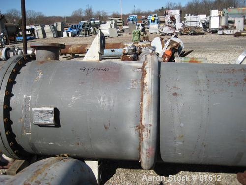 USED: Doyle and Roth single pass shell and tube heat exchanger, 1410 square feet, model VT3681-8V, size BEM 35-96M, vertical. Carbon steel shell rated FV and 150 psi at 450 deg F. Approximately (673)...