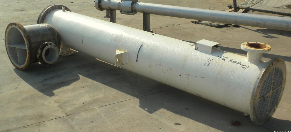 Used Doyle and Roth 4 Pass Shell and Tube Heat Exchanger, 478 square feet, vertical. Carbon steel shell rated 100 psi at –20 to 170 degrees F. (244) 3/4" diameter x 10' long 316 stainless steel tubes...