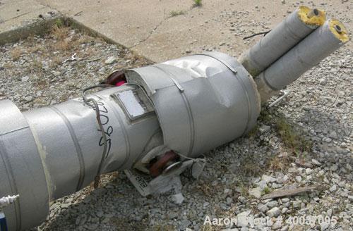 Used Doyle And Roth U Tube Heat Exchanger, approximately 10 square feet, vertical. 316L stainless steel shell rated FV/75 psi at 325 deg.f., (20) 3/4" diameter x 30" long tubes rated 150 psi at 325 d...
