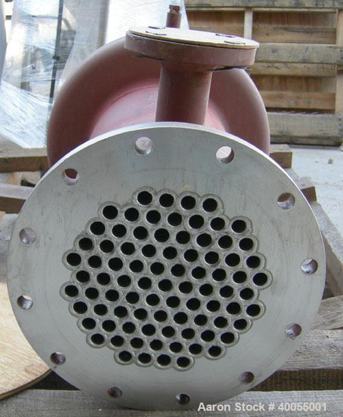 Unused:  Doyle and Roth Shell and Tube Heat Exchanger, 66  Square Feet, Horizontal.  Carbon steel shell  rated 100 psi @ 350 degrees F.  (85) 3/4" diameter x 48" long Alloy 20Cb3 stainless steel tube...