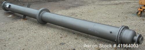 Used Doyle & Roth Shell and Tube Heat Exchanger, 416 square feet, vertical. Carbon steel shell rated FV/150 psi at 
–20/350 deg F, (118) 3/4" diameter x 18' long 316L stainless steel tubes rated FV/1...