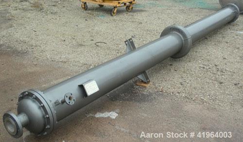 Used Doyle & Roth Shell and Tube Heat Exchanger, 416 square feet, vertical. Carbon steel shell rated FV/150 psi at 
–20/350 deg F, (118) 3/4" diameter x 18' long 316L stainless steel tubes rated FV/1...