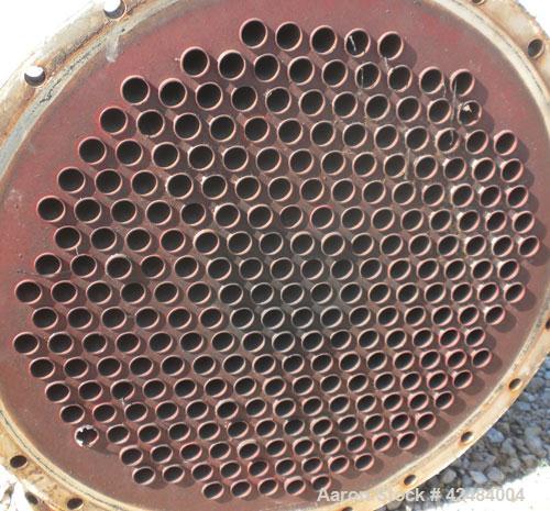 Used Doyle and Roth Single Pass Shell and Tube Heat Exchanger, 969 square feet, horizontal. 316L Stainless steel shell with expansion ring rated 50 psi at –20 to 350 degrees F. (247) 1-1/4" Diameter ...