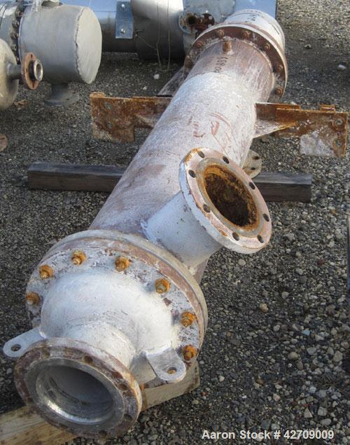 Used Doyle & Roth Shell And Tube Heat Exchanger, 123 Square Feet, Vertical. Carbon steel shell rated 150 psi at –20/350 deg.f., (126) 3/4" Diameter x 5' long 316L stainless steel tubes rated FV/150 p...