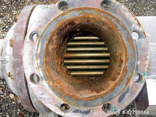 Used Doyle & Roth Shell And Tube Heat Exchanger, 123 Square Feet, Vertical. Carbon steel shell rated 150 psi at –20/350 deg.f., (126) 3/4" Diameter x 5' long 316L stainless steel tubes rated FV/150 p...
