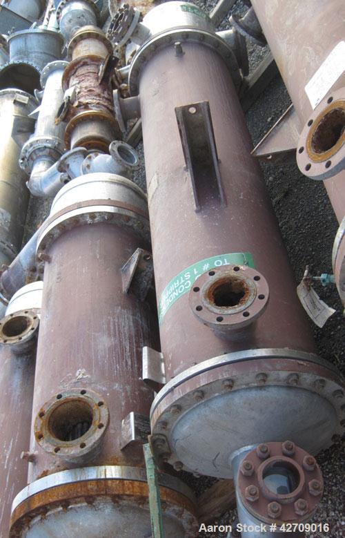 Used Doyle & Roth Shell And Tube Heat Exchanger, 342 Square Feet, Vertical. Carbon steel shell rated 75 psi at –20/400 deg.f., (187) 1'' Diameter x 7' long 317L stainless steel tubes rated FV/75 psi ...