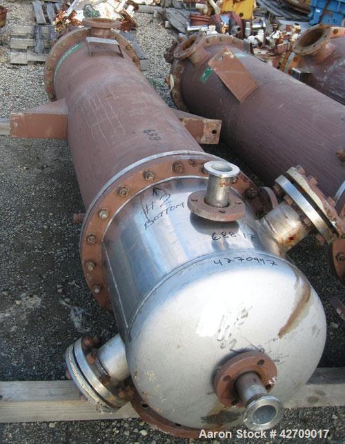 Used Doyle & Roth Shell And Tube Heat Exchanger, 342 Square Feet, Vertical. Carbon steel shell rated 75 psi at –20/400 deg.f., (187) 1'' Diameter x 7' long 317L stainless steel tubes rated FV/75 psi ...