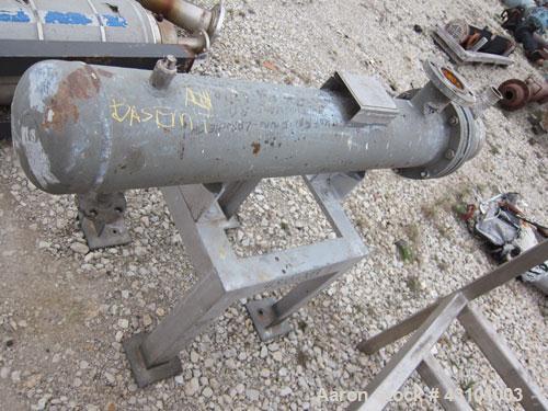 Used Doyle & Roth U Tube Shell & Tube Heat Exchanger, 27 Square Feet, Horizontal. Carbon steel shell rated 150 psi at 400 degrees F. (20) 3/4'' diameter x ' long 316 stainless steel tubes rated 150 p...