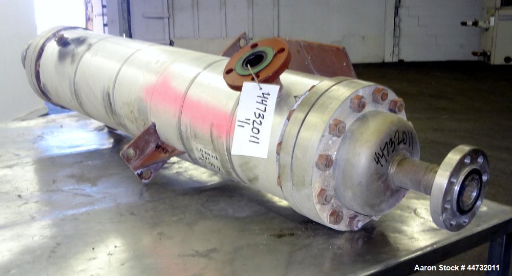 Used Doyle and Roth Single Pass Shell & Tube Heat Exchanger, 48 Square Feet, Vertical. Carbon steel shell rated 125 psi/Full Vacuum at -20 to 400 degrees F. (55) 3/4” Diameter x 54” long 316L stainle...