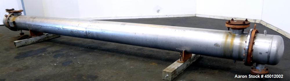 Used Doyle & Roth Shell and Tube Heat Exchanger, 807 Square Feet, Horizontal. 304 Stainless steel shell rated 250 psi at -20 to 350 degrees F, (206) 3/4" diameter x 20' long 304 stainless steel tubes...