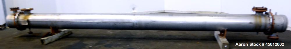 Used Doyle & Roth Shell and Tube Heat Exchanger, 807 Square Feet, Horizontal. 304 Stainless steel shell rated 250 psi at -20 to 350 degrees F, (206) 3/4" diameter x 20' long 304 stainless steel tubes...