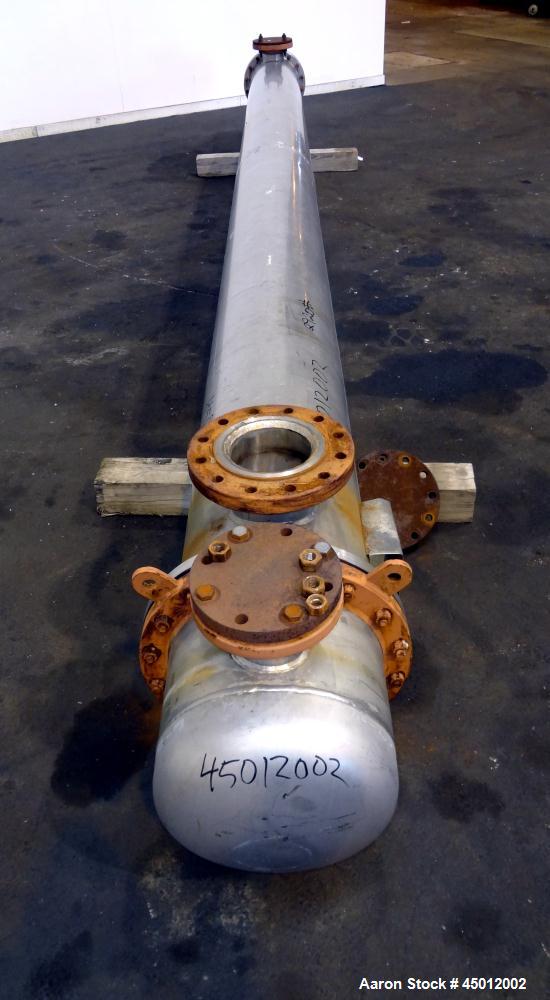 Used Doyle & Roth Shell and Tube Heat Exchanger, 807 Square Feet, Horizontal. 304 Stainless steel shell rated 250 psi at -20 to 350 degrees F, (206) 3/4" diameter x 20' long 304 stainless steel tubes...