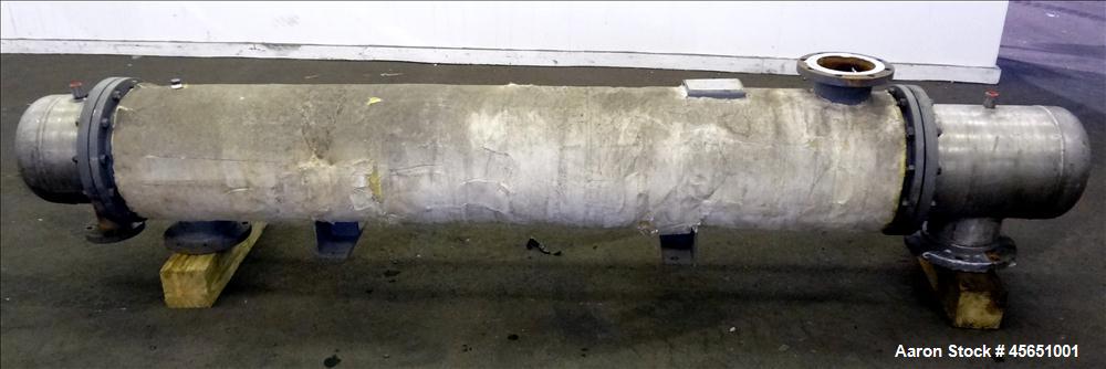 Used Doyle & Roth Shell & Tube Heat Exchanger, 238 Square Feet, Horizontal, Single pass, straight tube. 304 Stainless steel heads and tubes. Carbon steel shell. Shell and tubes rated 75 psi @ 400 deg...