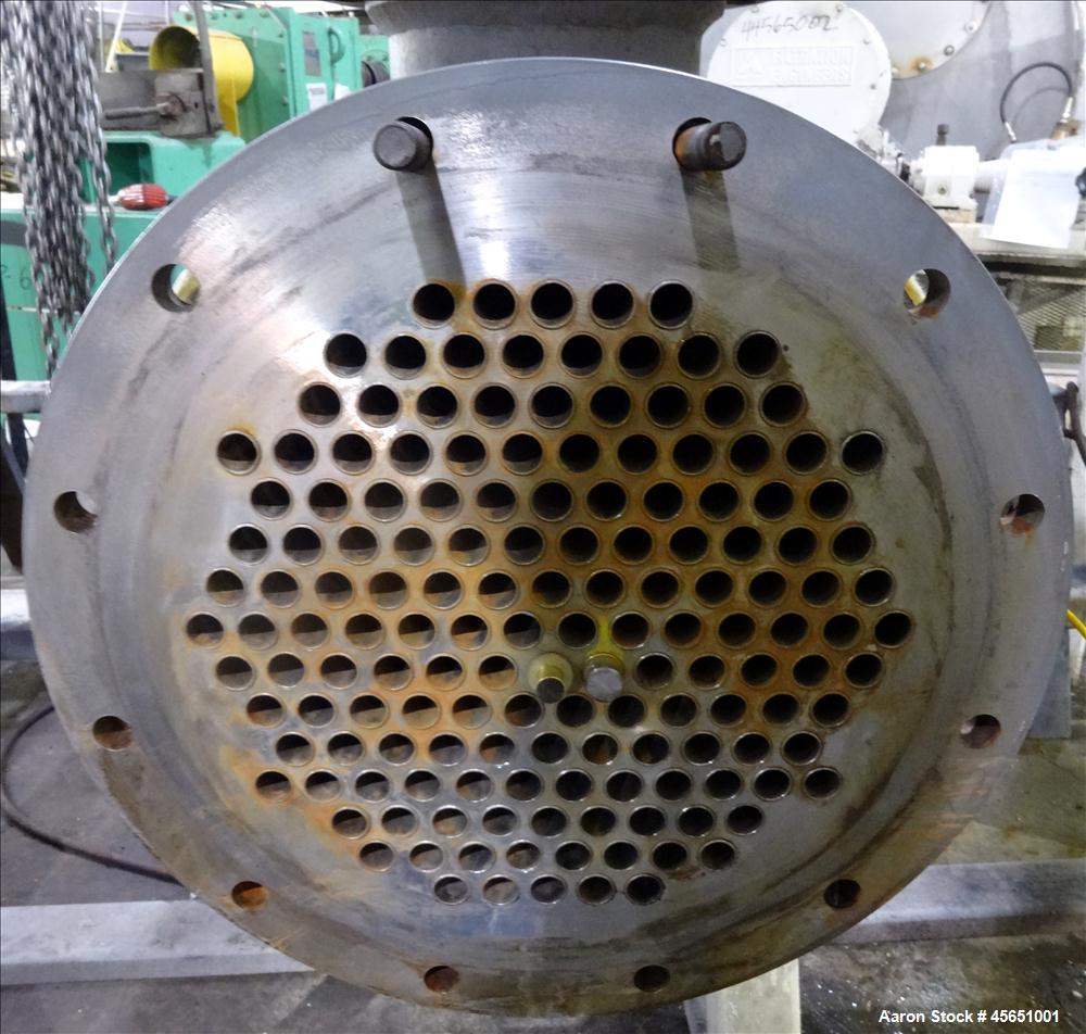 Used Doyle & Roth Shell & Tube Heat Exchanger, 238 Square Feet, Horizontal, Single pass, straight tube. 304 Stainless steel heads and tubes. Carbon steel shell. Shell and tubes rated 75 psi @ 400 deg...
