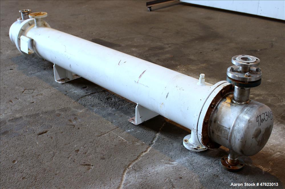 Used Doyle & Roth Shell & Tube Heat Exchanger, 197 Square Feet, Horizontal.