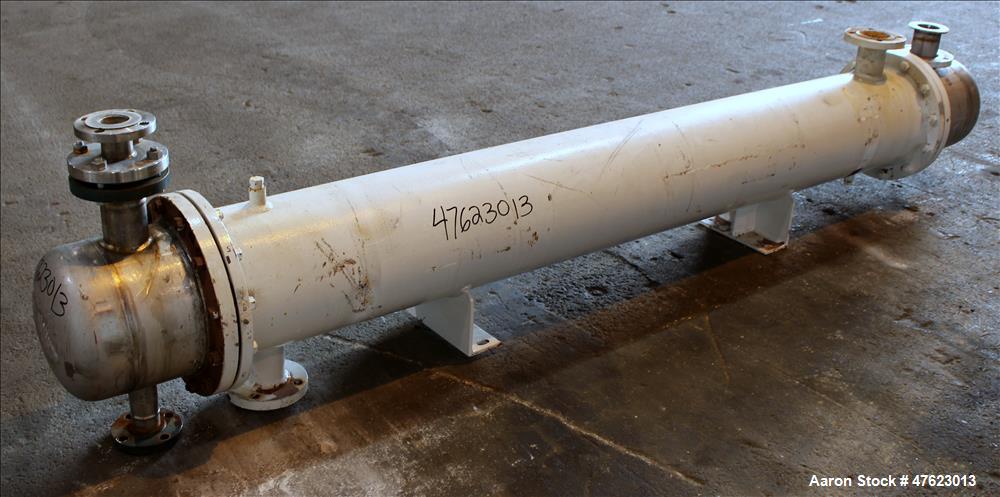 Used Doyle & Roth Shell & Tube Heat Exchanger, 197 Square Feet, Horizontal.