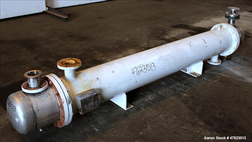 Used Doyle & Roth Shell & Tube Heat Exchanger, 197 Square Feet, Horizontal.