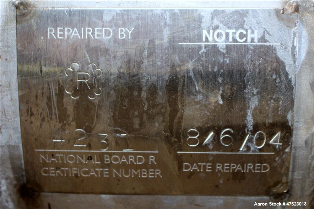 Used Doyle & Roth Shell & Tube Heat Exchanger, 197 Square Feet, Horizontal.