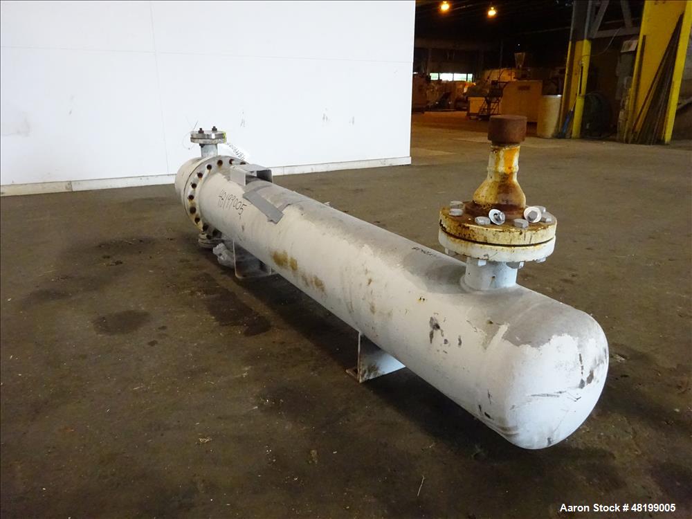 Used Doyle & Roth U Tube Shell & Tube Heat Exchanger, 100 Square Feet, Horizont