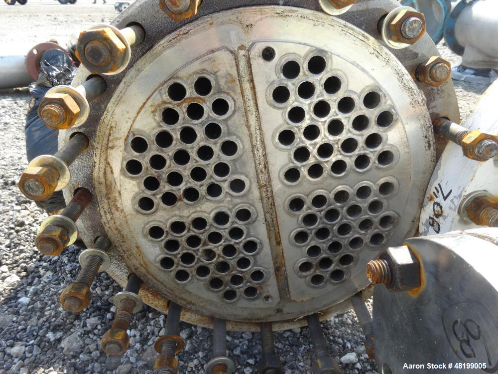 Used Doyle & Roth U Tube Shell & Tube Heat Exchanger, 100 Square Feet, Horizont