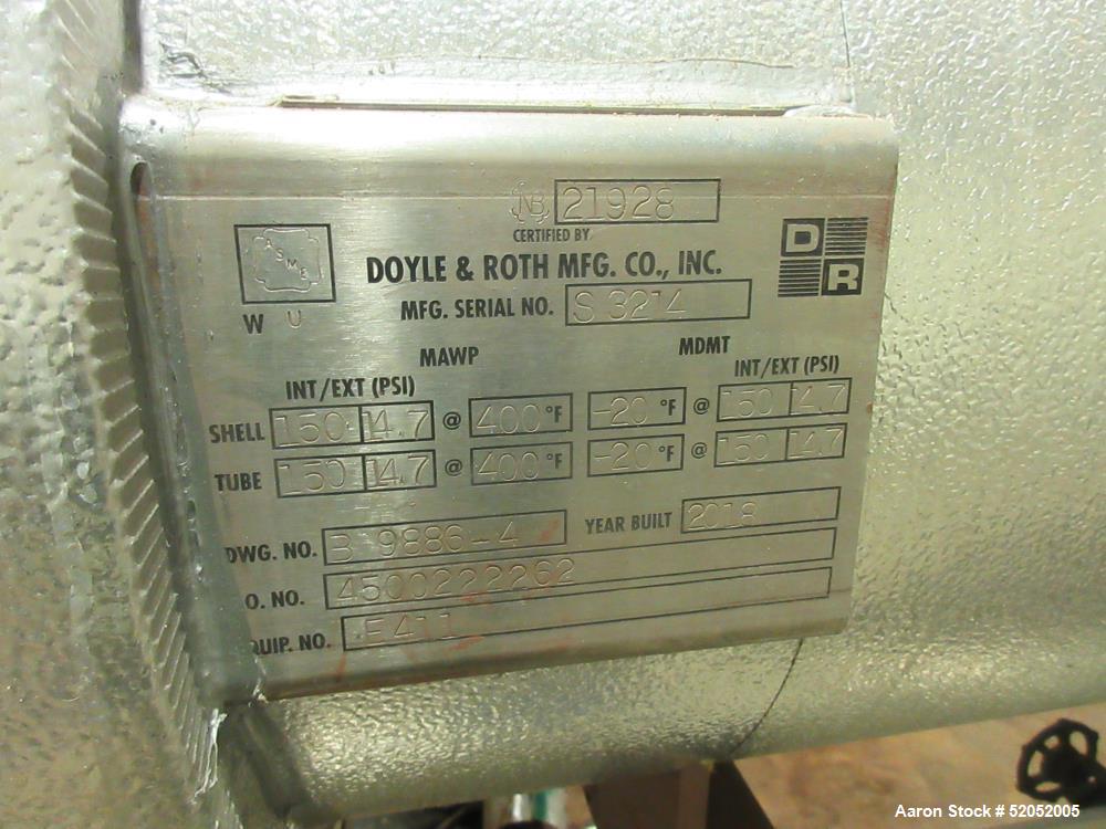 Used- Doyle & Roth Shell & Tube Heat Exchanger