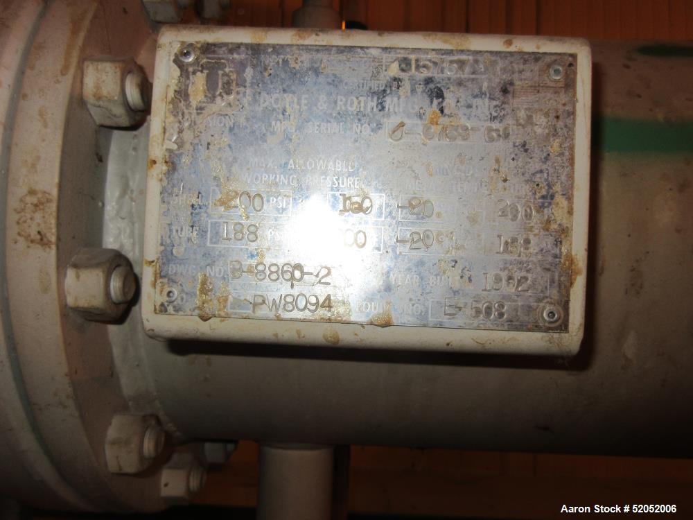 Used Doyle & Roth Shell & Tube Heat Exchanger