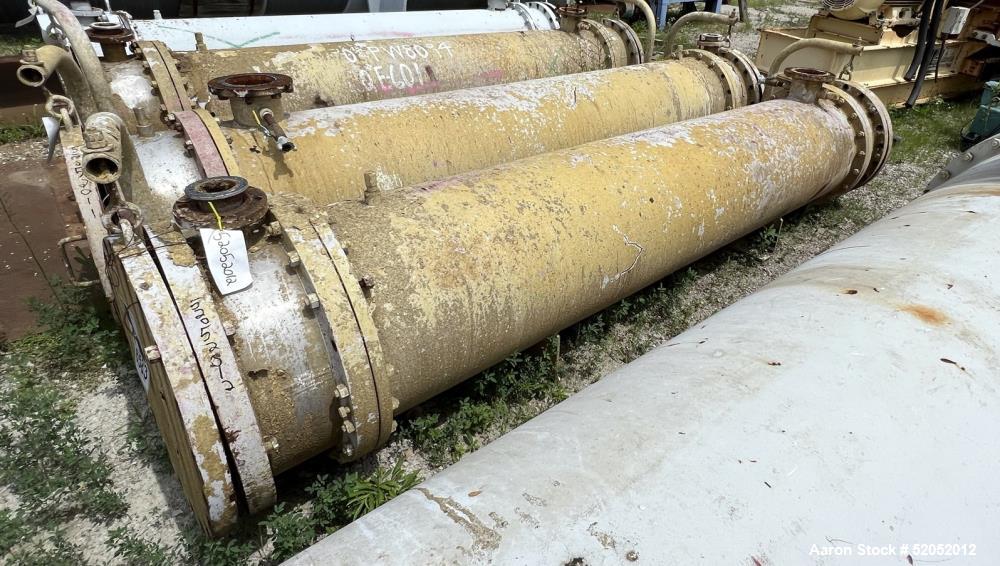 Used Doyle & Roth Shell & Tube Heat Exchanger, Horizontal. Approximate 1,115 Square Feet. Carbon steel shell rated 150 psi at -20 to 150 degrees F. (568) 304 Stainless steel 3/4" diameter x 10' long ...