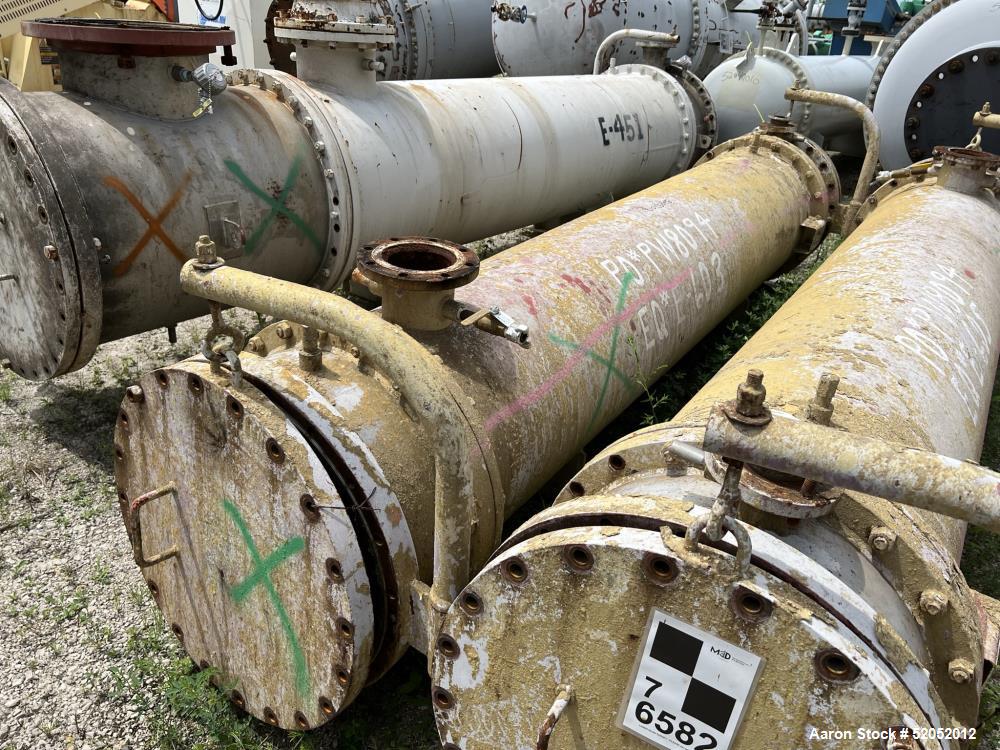 Used Doyle & Roth Shell & Tube Heat Exchanger, Horizontal. Approximate 1,115 Square Feet. Carbon steel shell rated 150 psi at -20 to 150 degrees F. (568) 304 Stainless steel 3/4" diameter x 10' long ...