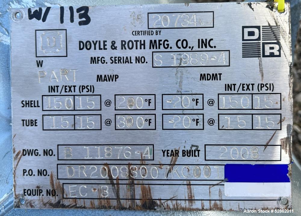 Doyle and Roth Vertical Shell and Tube Heat Exchanger