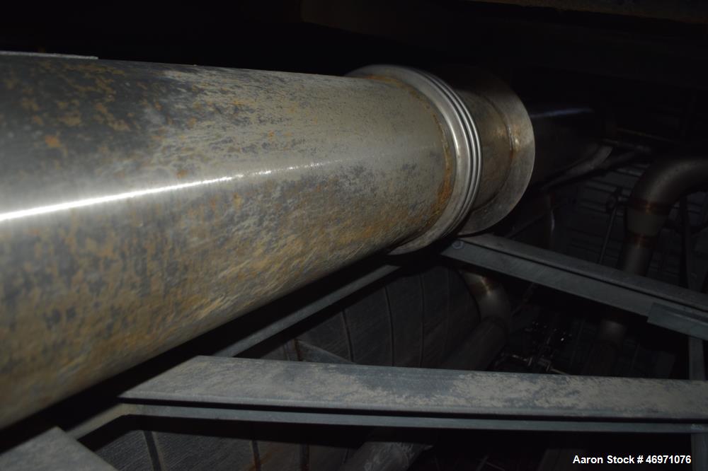 Used Enerquip Single Shell & Tube Heat Exchanger, 573 Square Feet, Model BEMV, 304L Stainless Steel, Vertical. 304L Stainless steel shell rated 150 psi at -20 to 375 degrees F. (394) 3/8" diameter x ...