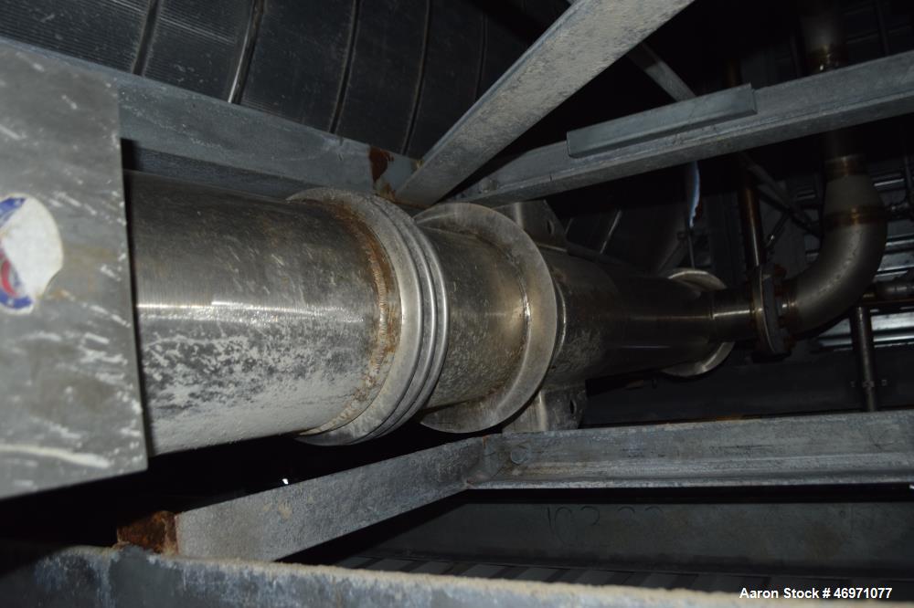 Used Enerquip Single Shell & Tube Heat Exchanger, 573 Square Feet, Model BEMV, 304L Stainless Steel, Vertical. 304L Stainless steel shell rated 150 psi at -20 to 375 degrees F. (394) 3/8" diameter x ...