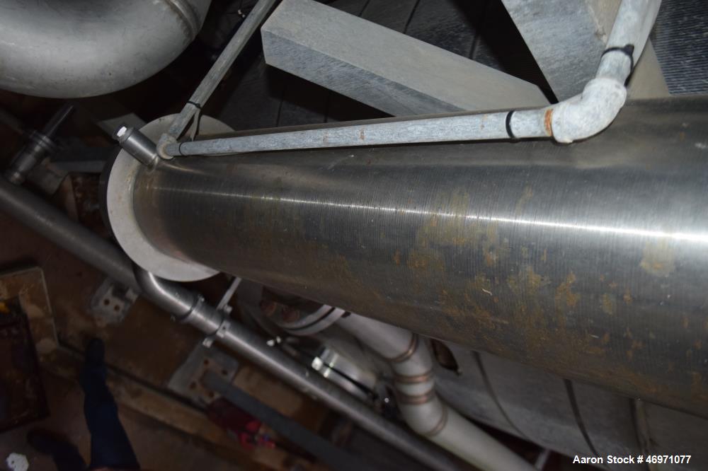 Used Enerquip Single Shell & Tube Heat Exchanger, 573 Square Feet, Model BEMV, 304L Stainless Steel, Vertical. 304L Stainless steel shell rated 150 psi at -20 to 375 degrees F. (394) 3/8" diameter x ...
