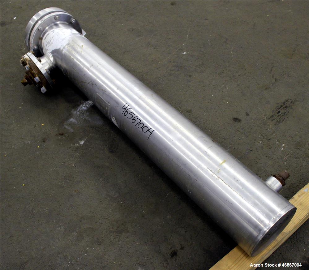 Used Enerquip "U" Tube Heat Exchanger, Approximate 43 Square Feet, 304L Stainless Steel, Horizontal. 304L Stainless steel shell rated 150 psi at -20 to 375 degrees F. (22) 3/4" Diameter x approximate...
