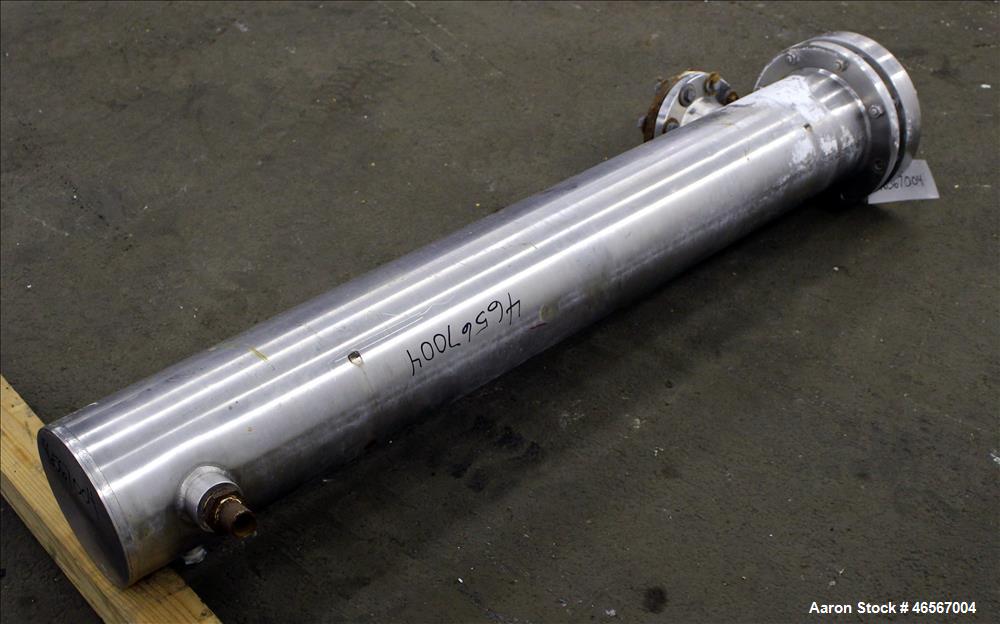 Used Enerquip "U" Tube Heat Exchanger, Approximate 43 Square Feet, 304L Stainless Steel, Horizontal. 304L Stainless steel shell rated 150 psi at -20 to 375 degrees F. (22) 3/4" Diameter x approximate...