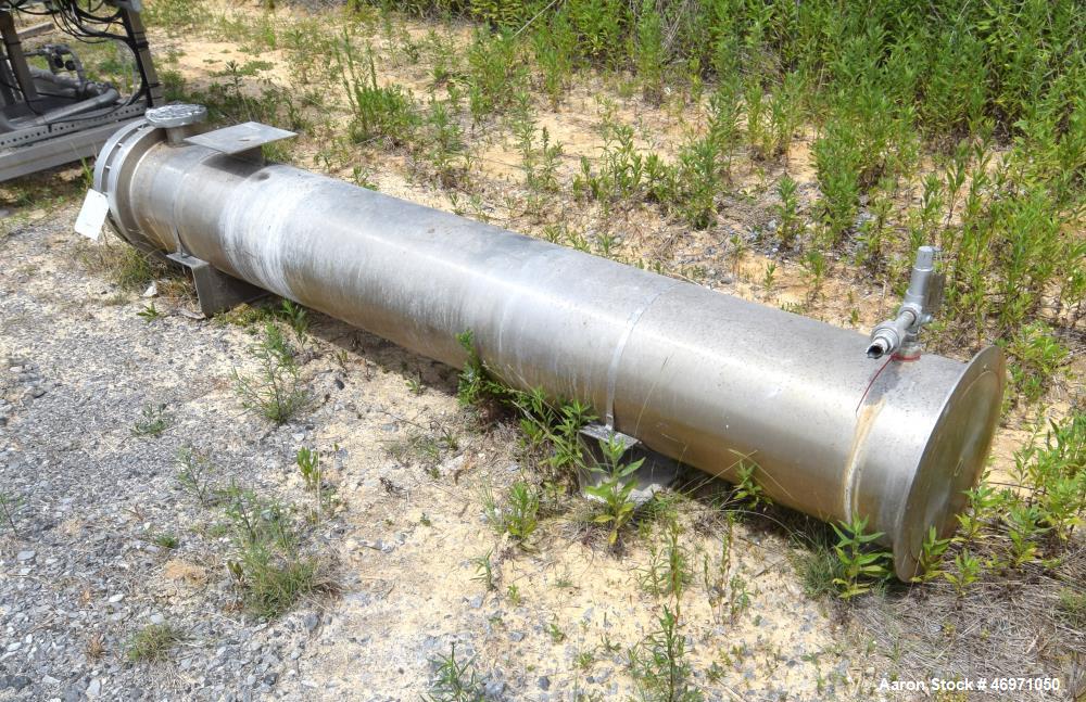 Used Enerquip U Tube Shell & Tube Heat Exchanger, Approximately 500 Square Feet, Model BEUB, Stainless Steel, Horizontal. 304L Stainless steel shell rated 150 psi at -20 to 300 degrees F. (218) 1/2" ...