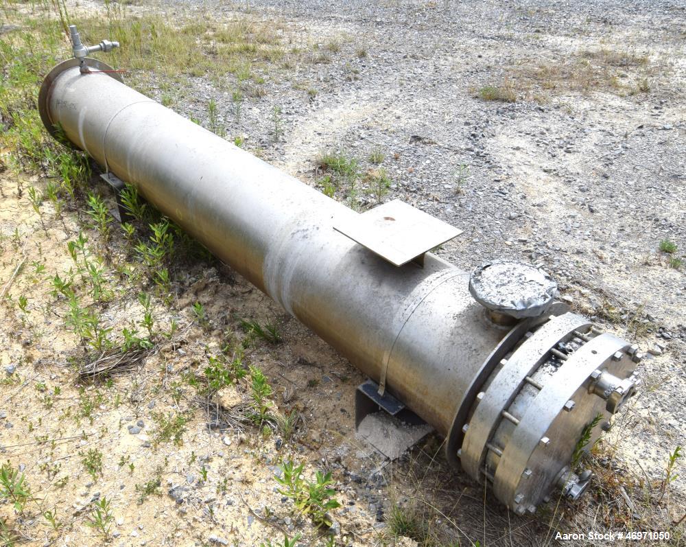 Used Enerquip U Tube Shell & Tube Heat Exchanger, Approximately 500 Square Feet, Model BEUB, Stainless Steel, Horizontal. 304L Stainless steel shell rated 150 psi at -20 to 300 degrees F. (218) 1/2" ...