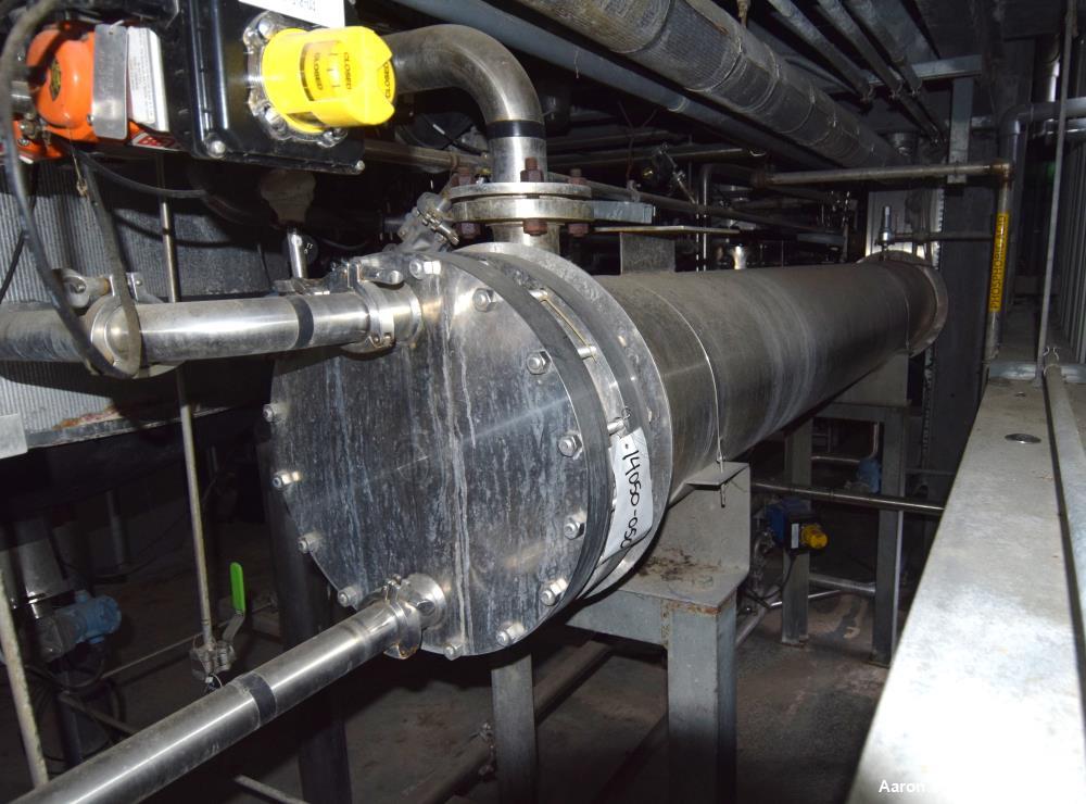 Used Enerquip U Tube Shell & Tube Heat Exchanger, Approximately 500 Square Feet, Model BEUB, Stainless Steel, Horizontal. 304L Stainless steel shell rated 150 psi at -20 to 300 degrees F. (218) 1/2" ...