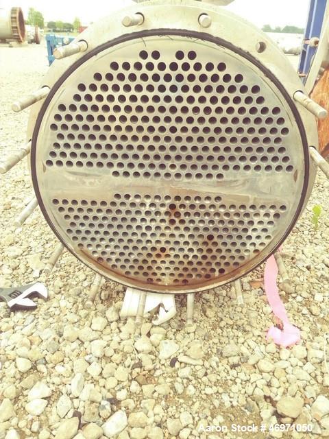Used Enerquip U Tube Shell & Tube Heat Exchanger, Approximately 500 Square Feet, Model BEUB, Stainless Steel, Horizontal. 304L Stainless steel shell rated 150 psi at -20 to 300 degrees F. (218) 1/2" ...