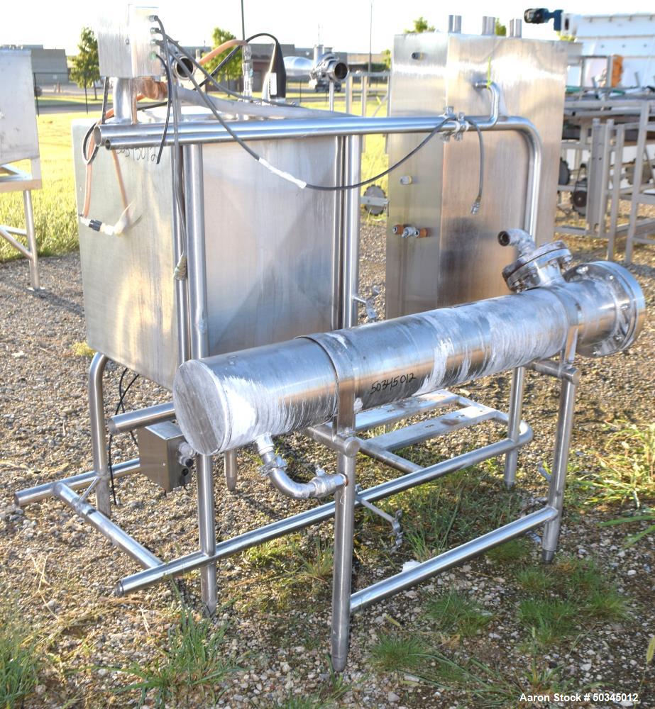 Used Enerquip "U" Tube Heat Exchanger, Approximately 43 Square Feet, Horizontal