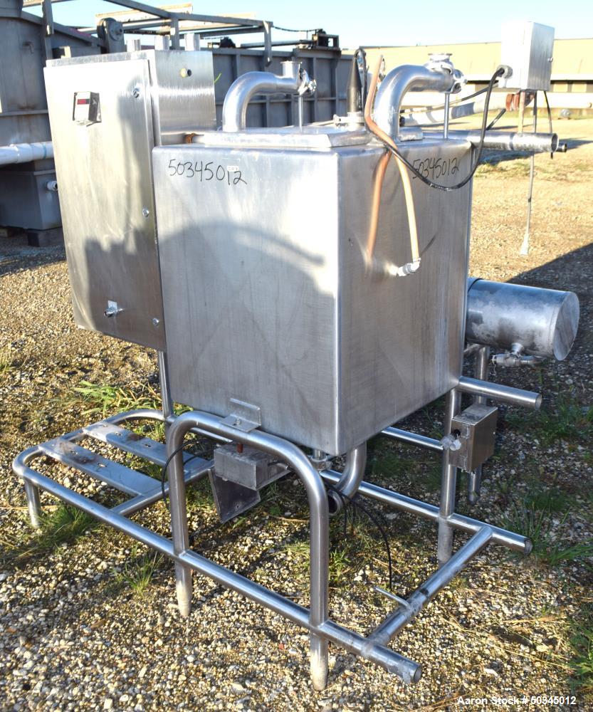 Used- Enerquip "U" Tube Heat Exchanger, Approximately 43 Square Feet, Horizontal